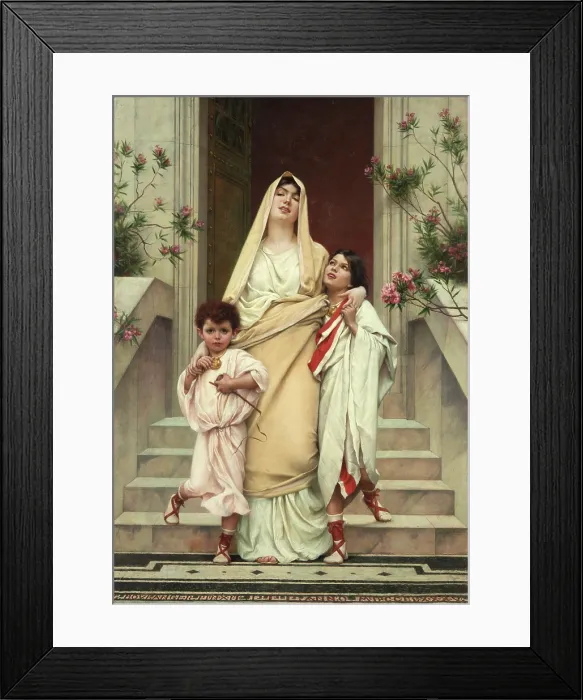 Framed Print : Cornelia, Mother of the Gracchi, 1885. Creator: Boulanger, Gustave Clarence Rodolphe (1824-1888) Framed Print : Cornelia, Mother of the Gracchi, 1885. Creator: Boulanger, Gustave Clarence Rodolphe (1824-1888)