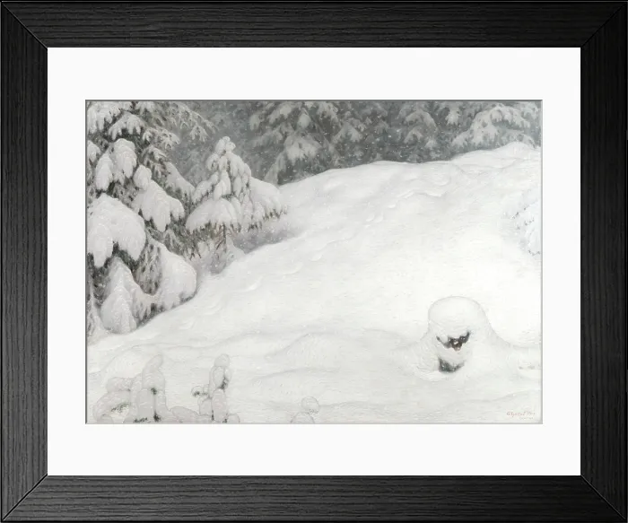 Framed Print : Snow, 1900. Creator: Fjaestad, Gustaf (1868-1948) Framed Print : Snow, 1900. Creator: Fjaestad, Gustaf (1868-1948)