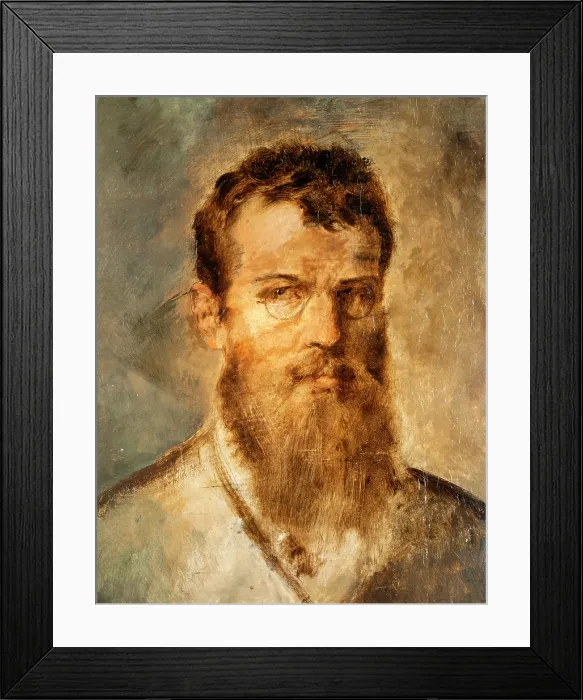 Framed Print : Self-portrait, 1874. Creator: Lenbach, Franz, von (1836-1904) Framed Print : Self-portrait, 1874. Creator: Lenbach, Franz, von (1836-1904)