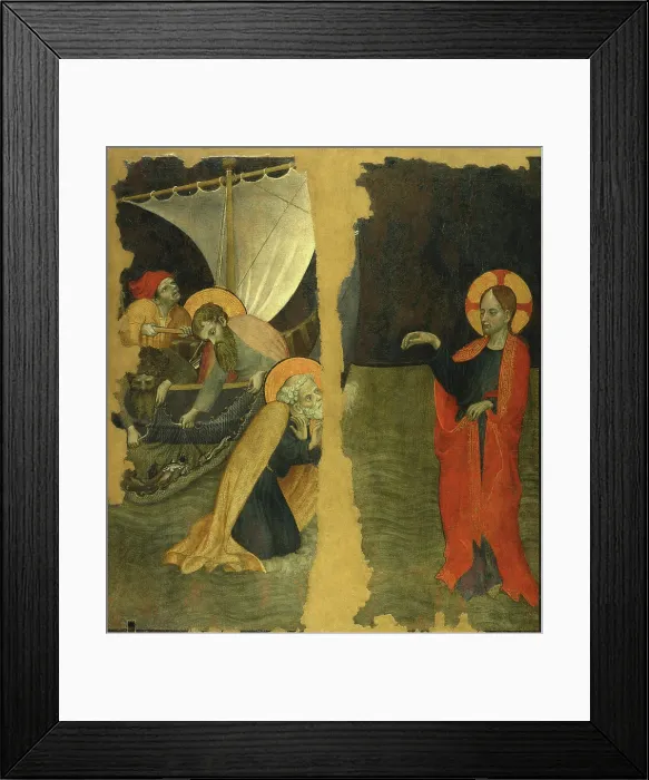 Framed Print : The Calling of Saint Peter, c.1410. Creator: Jaquerio, Giacomo (ca 1375-1453) Framed Print : The Calling of Saint Peter, c.1410. Creator: Jaquerio, Giacomo (ca 1375-1453)