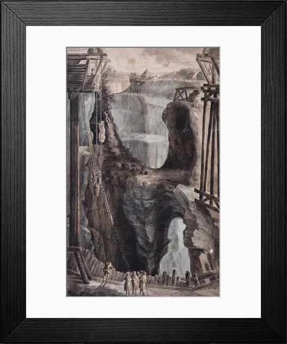 Framed Print : Mine, End of 18th-early 19th century. Creator: Gillberg, Carl Gustaf (1774-1855) Framed Print : Mine, End of 18th-early 19th century. Creator: Gillberg, Carl Gustaf (1774-1855)
