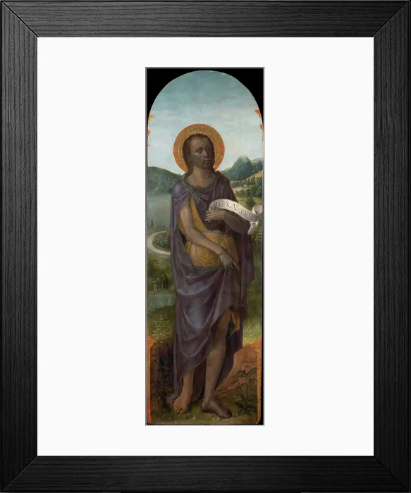 Framed Print : Saint John the Baptist, c.1490-1495. Creator: Foppa, Vincenzo (active 1456-1516) Framed Print : Saint John the Baptist, c.1490-1495. Creator: Foppa, Vincenzo (active 1456-1516)