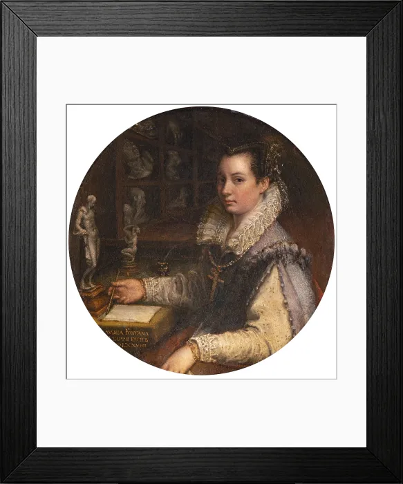 Framed Print : Self-portrait in the Studio, 1579. Creator: Fontana, Lavinia (1552-1614) Framed Print : Self-portrait in the Studio, 1579. Creator: Fontana, Lavinia (1552-1614)
