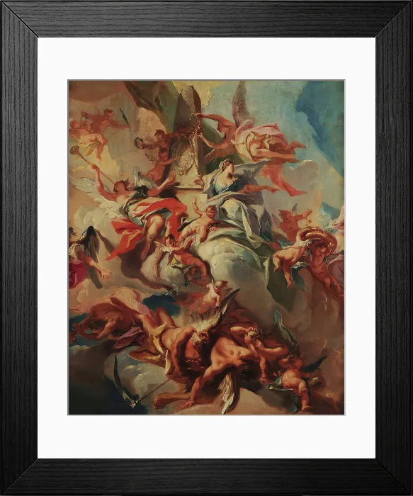 Framed Print : Glorification of the Duke Eberhard Louis of Wurttemberg, Early 1730s. Creator: Carlone, Carlo (1686-1775) Framed Print : Glorification of the Duke Eberhard Louis of Wurttemberg, Early 1730s. Creator: Carlone, Carlo (1686-1775)