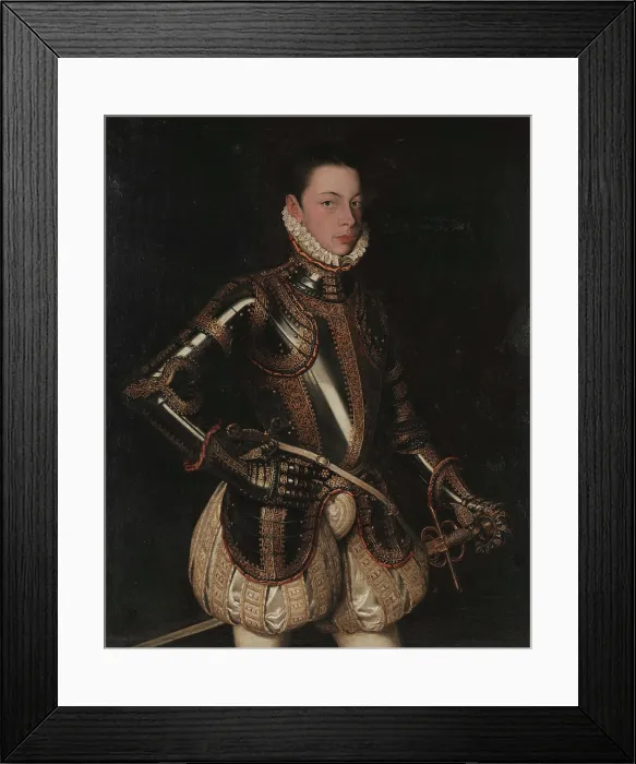 Framed Print : Portrait of Alessandro Farnese (1545-1592), Duke of Parma, c1559. Creator: Sanchez Coello, Alonso (1531-1588) Framed Print : Portrait of Alessandro Farnese (1545-1592), Duke of Parma, c1559. Creator: Sanchez Coello, Alonso (1531-1588)
