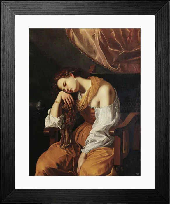 Framed Print : Mary Magdalene as Melancholy, 1622-1625. Creator: Gentileschi, Artemisia (1598-1653) Framed Print : Mary Magdalene as Melancholy, 1622-1625. Creator: Gentileschi, Artemisia (1598-1653)