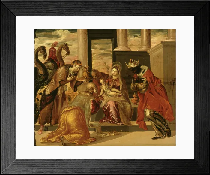 Framed Print : The Adoration of the Magi, 1568. Creator: El Greco, Dominico (1541-1614) Framed Print : The Adoration of the Magi, 1568. Creator: El Greco, Dominico (1541-1614)