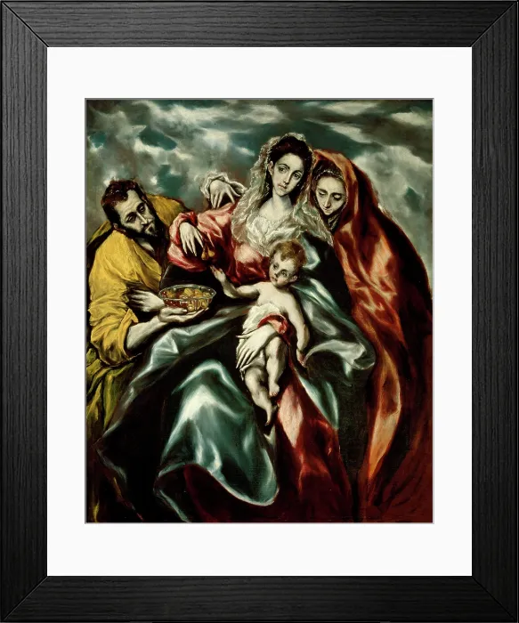 Framed Print : The Holy Family with Mary Magdalene and a Plate of Fruits, 1610-1614. Creator: El Greco, Dominico (1541-1614) Framed Print : The Holy Family with Mary Magdalene and a Plate of Fruits, 1610-1614. Creator: El Greco, Dominico (1541-1614)
