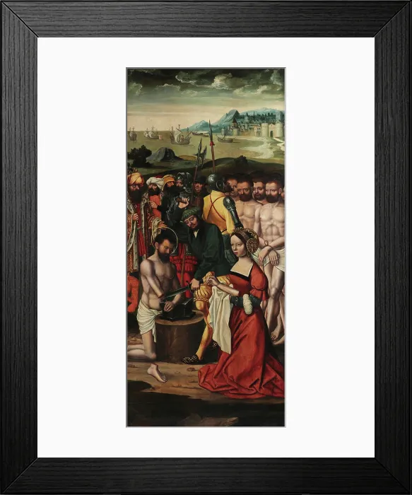 Framed Print : The Martyrdom of Saint Adrian, c1530. Creator: Lombard, Lambert (1505-1566) Framed Print : The Martyrdom of Saint Adrian, c1530. Creator: Lombard, Lambert (1505-1566)