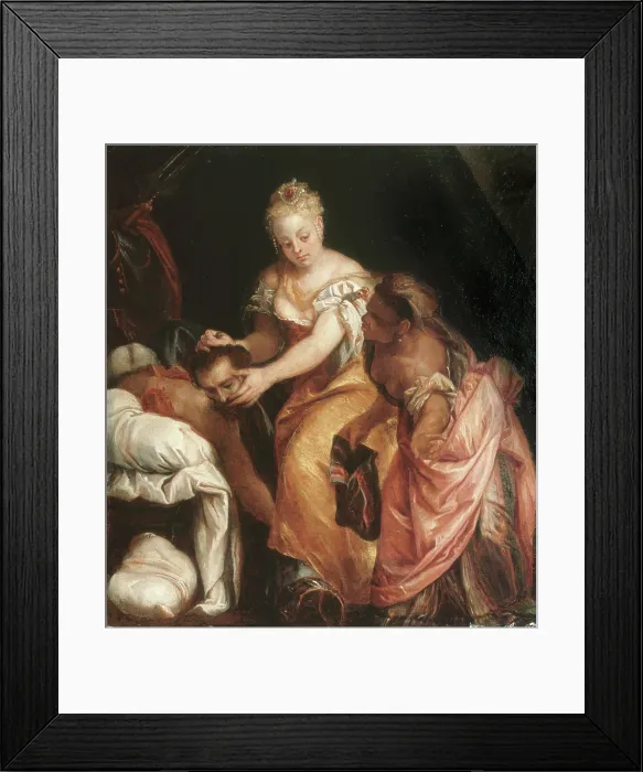 Framed Print : Judith with the Head of Holofernes, 1570. Creator: Veronese, Paolo (1528-1588) Framed Print : Judith with the Head of Holofernes, 1570. Creator: Veronese, Paolo (1528-1588)