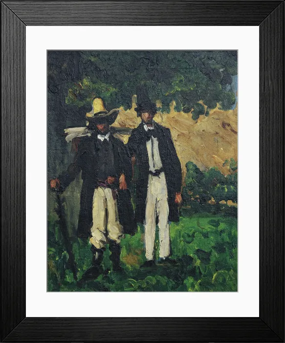 Framed Print : Marion and Valabregue Setting out to Paint from Nature, 1866. Creator: Cezanne, Paul (1839-1906) Framed Print : Marion and Valabregue Setting out to Paint from Nature, 1866. Creator: Cezanne, Paul (1839-1906)