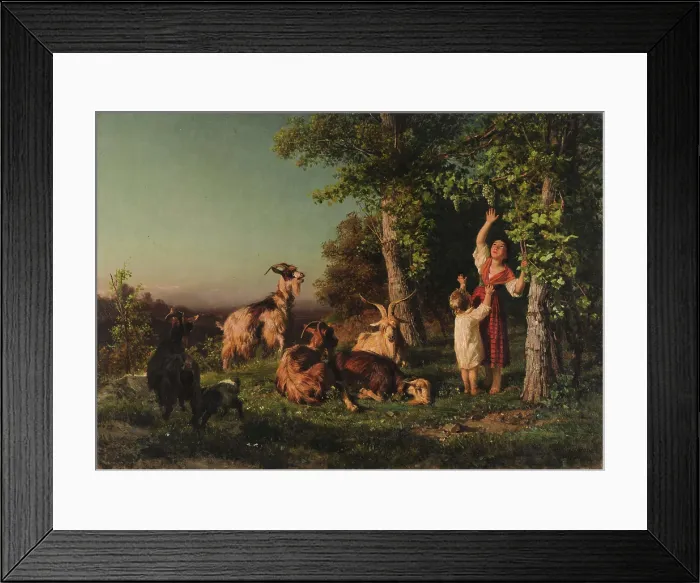 Framed Print : Tramonto (Sunset), 1858. Creator: Palizzi, Filippo (1818-1899) Framed Print : Tramonto (Sunset), 1858. Creator: Palizzi, Filippo (1818-1899)