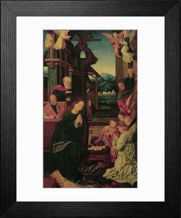 Framed Print : Nativity. Creator: Bruyn, Bartholomaeus (Barthel), the Elder (1493-1555) Framed Print : Nativity. Creator: Bruyn, Bartholomaeus (Barthel), the Elder (1493-1555)