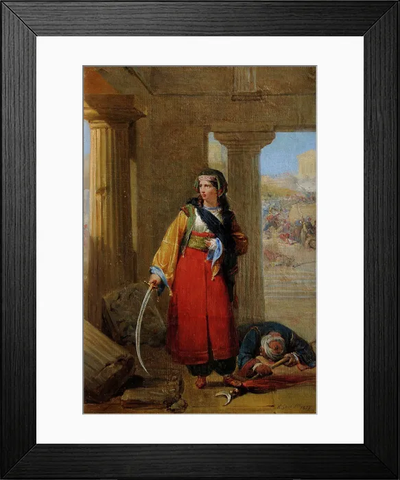 Framed Print : The second siege of the Acropolis, 1827. Creator: Gosse, Nicolas-Louis-Francois (1787-1878) Framed Print : The second siege of the Acropolis, 1827. Creator: Gosse, Nicolas-Louis-Francois (1787-1878)
