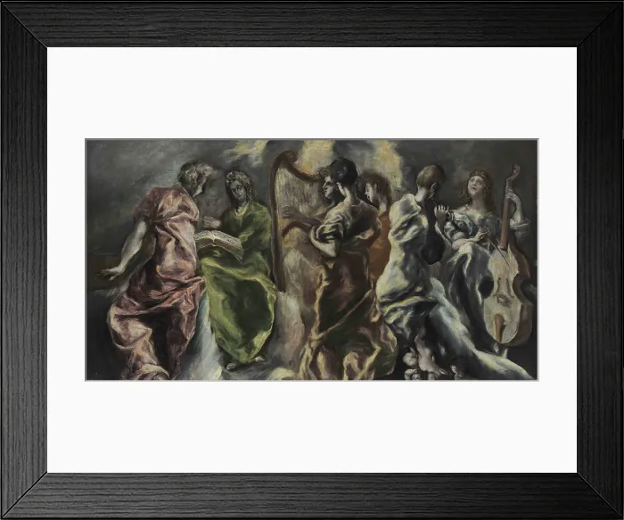 Framed Print : The Concert of the Angels, ca. 1608-1614. Creator: El Greco, Dominico (1541-1614) Framed Print : The Concert of the Angels, ca. 1608-1614. Creator: El Greco, Dominico (1541-1614)