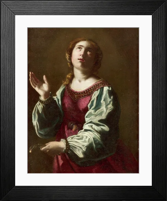 Framed Print : Saint Apollonia, 1642-1643. Creator: Gentileschi, Artemisia (1598-1653) Framed Print : Saint Apollonia, 1642-1643. Creator: Gentileschi, Artemisia (1598-1653)