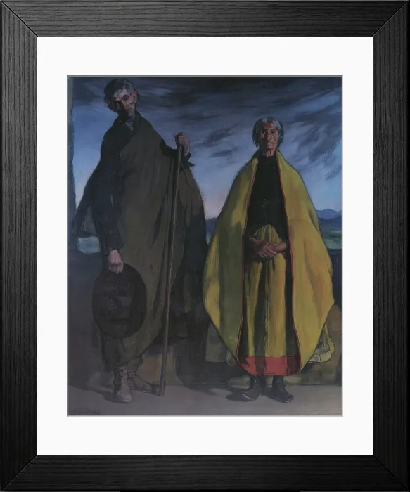 Framed Print : Francisco and his wife, 1909. Creator: Zuloaga y Zabaleto, Ignacio (1870-1945) Framed Print : Francisco and his wife, 1909. Creator: Zuloaga y Zabaleto, Ignacio (1870-1945)