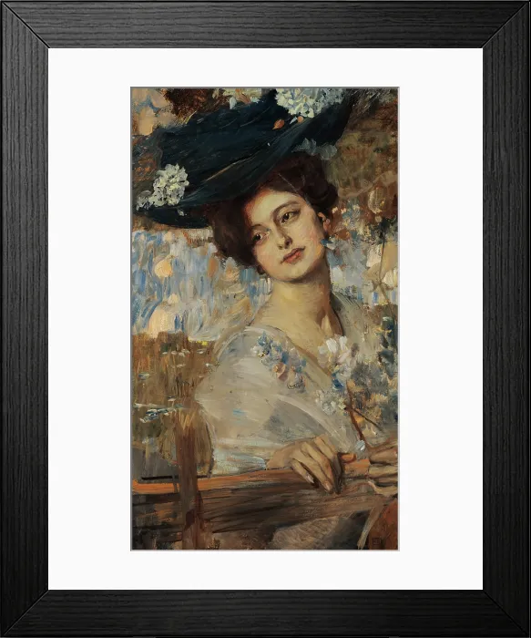 Framed Print : Light blue, 1909. Creator: Tito, Ettore (1859-1941) Framed Print : Light blue, 1909. Creator: Tito, Ettore (1859-1941)
