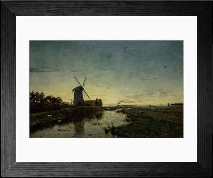 Framed Print : Dawn. View near Amsterdam, 1878. Creator: Gabriel, Paul Joseph Constantin (1828-1903) Framed Print : Dawn. View near Amsterdam, 1878. Creator: Gabriel, Paul Joseph Constantin (1828-1903)