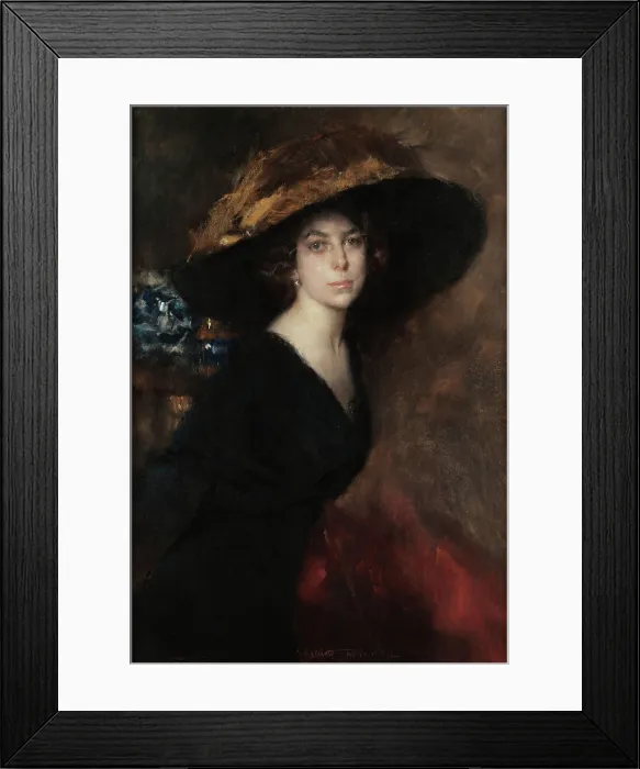 Framed Print : Portrait of a woman, 1912. Creator: Alciati, Antonio Ambrogio (1878-1929) Framed Print : Portrait of a woman, 1912. Creator: Alciati, Antonio Ambrogio (1878-1929)