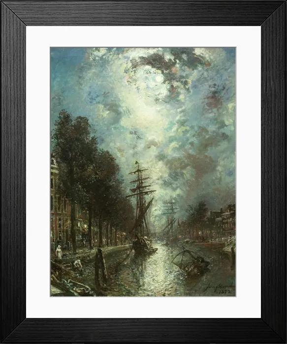 Framed Print : Gracht in Rotterdam, 1873. Creator: Jongkind, Johan Barthold (1819-1891) Framed Print : Gracht in Rotterdam, 1873. Creator: Jongkind, Johan Barthold (1819-1891)