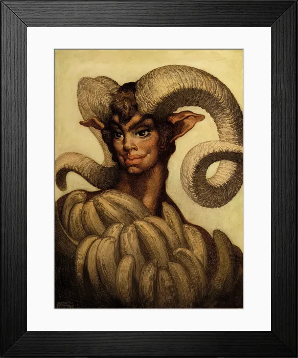 Framed Print : Satyr of the Valley of Hesperides, 1930. Creator: Nestor, (Nestor Martin-Fernandez de la Torre) (1887-1938) Framed Print : Satyr of the Valley of Hesperides, 1930. Creator: Nestor, (Nestor Martin-Fernandez de la Torre) (1887-1938)