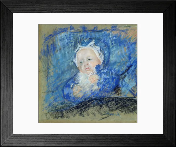 Framed Print : Baby in Blue in Its Carriage, 1881. Creator: Cassatt, Mary (1845-1926) Framed Print : Baby in Blue in Its Carriage, 1881. Creator: Cassatt, Mary (1845-1926)