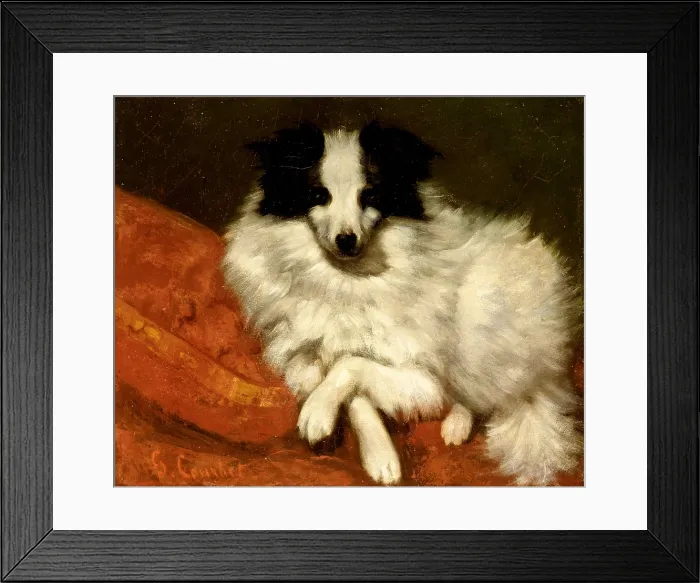 Framed Print : Study of a dog, 1861-1862. Creator: Courbet, Gustave (1819-1877) Framed Print : Study of a dog, 1861-1862. Creator: Courbet, Gustave (1819-1877)