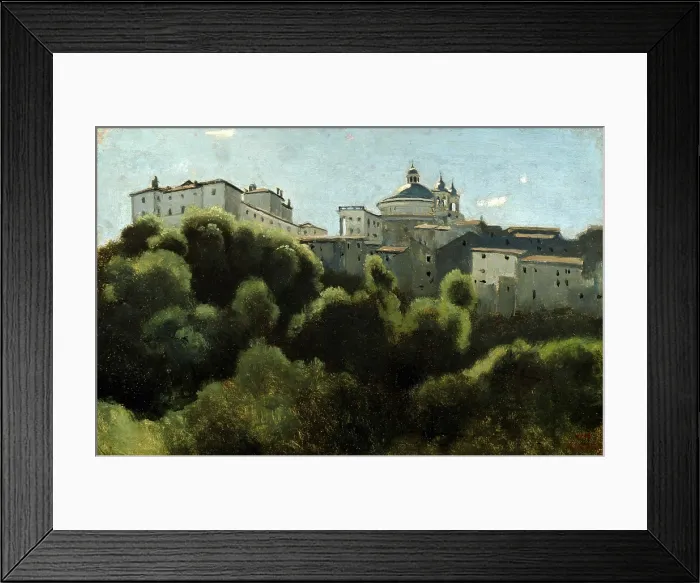 Framed Print : Palazzo Chigi, Ariccia, 1826-1827. Creator: Corot, Jean-Baptiste Camille (1796-1875)