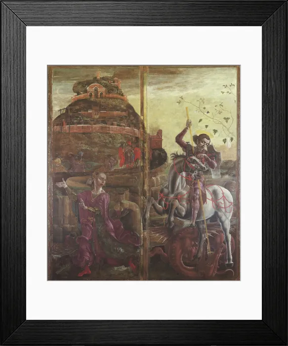 Framed Print : Saint George and the Princess, c1469. Creator: Tura, Cosimo (before 1431-1495) Framed Print : Saint George and the Princess, c1469. Creator: Tura, Cosimo (before 1431-1495)