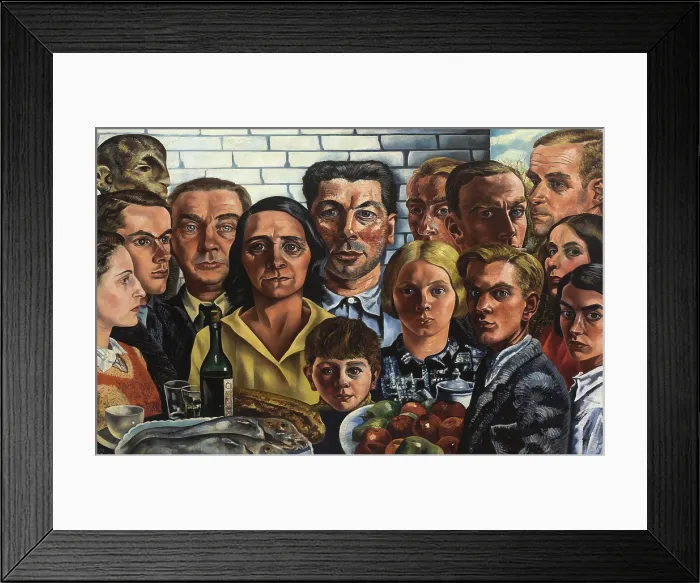 Framed Print : The Meal Among Friends, 1932-1933. Creator: Toorop, Charley (1891-1955) Framed Print : The Meal Among Friends, 1932-1933. Creator: Toorop, Charley (1891-1955)