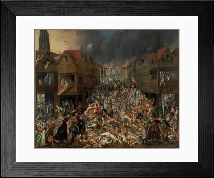 Framed Print : The Spanish Fury, c1580-1585. Creator: Anonymous Framed Print : The Spanish Fury, c1580-1585. Creator: Anonymous