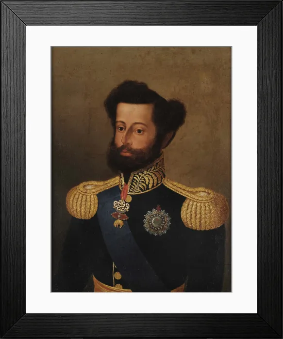 Framed Print : Portrait of King Pedro IV of Portugal (1798-1834), c1825. Creator: Anonymous Framed Print : Portrait of King Pedro IV of Portugal (1798-1834), c1825. Creator: Anonymous