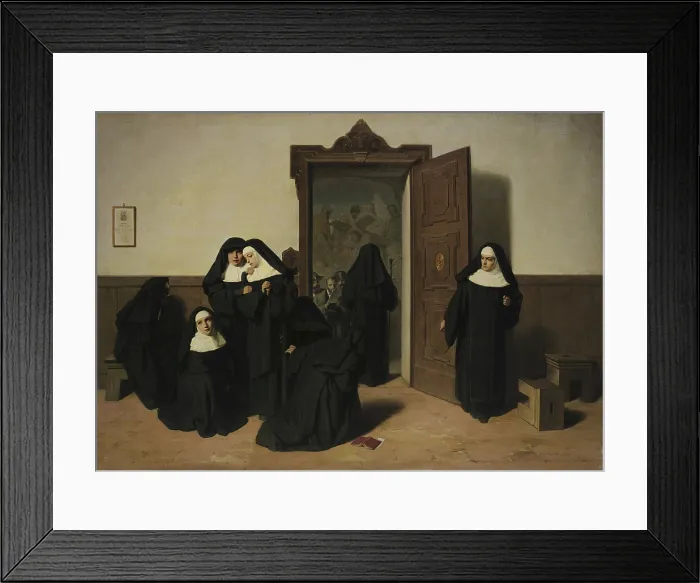 Framed Print : The suppression of the monastery, 1867. Creator: Mazza, Giuseppe (1817-1884) Framed Print : The suppression of the monastery, 1867. Creator: Mazza, Giuseppe (1817-1884)