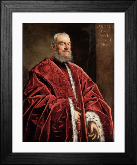 Framed Print : Portrait of Procurator Giovanni Paolo Contarini, 1594. Creator: Tintoretto, Jacopo (1518-1594) Framed Print : Portrait of Procurator Giovanni Paolo Contarini, 1594. Creator: Tintoretto, Jacopo (1518-1594)
