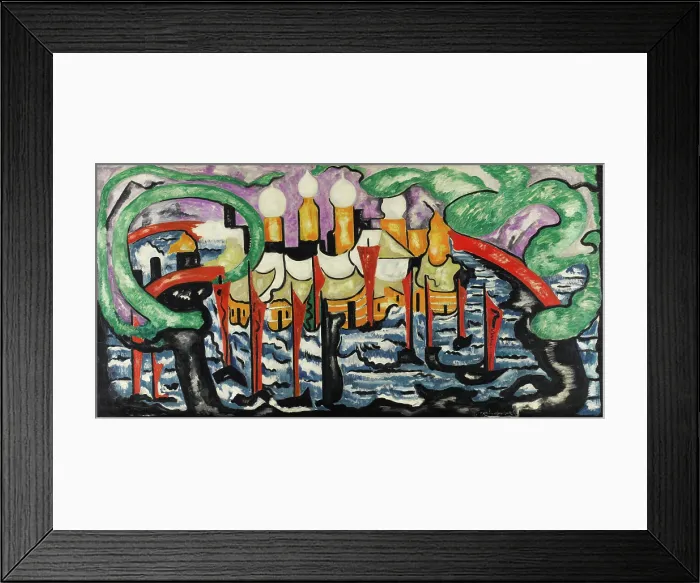 Framed Print : Composition no. 62, 1917. Creator: Heemskerck, Jacoba van (1876-1923) Framed Print : Composition no. 62, 1917. Creator: Heemskerck, Jacoba van (1876-1923)