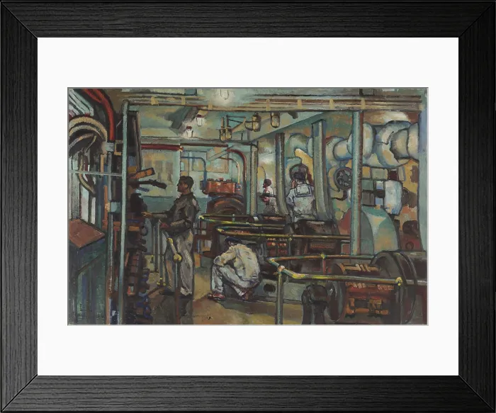 Framed Print : Naval dynamo room. Inside the Ship, 1940. Creator: Bucci, Anselmo (1887-1955)