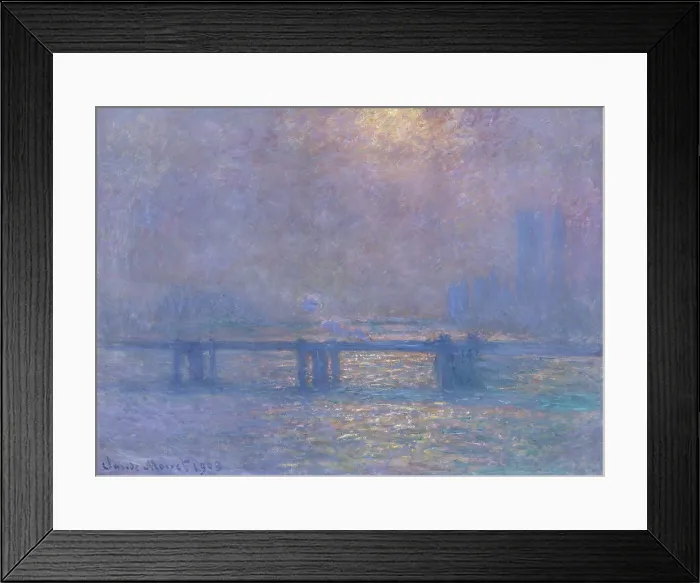 Framed Print : Charing Cross Bridge, the Thames, 1903. Creator: Monet, Claude (1840-1926)