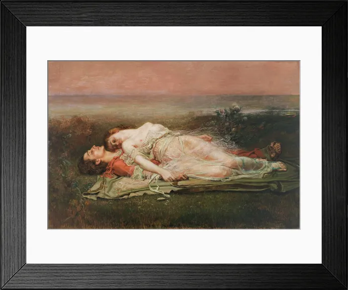 Framed Print : Tristan and Isolde (Death), 1910. Creator: Egusquiza y Barrena, Rogelio de (1845-1915) Framed Print : Tristan and Isolde (Death), 1910. Creator: Egusquiza y Barrena, Rogelio de (1845-1915)