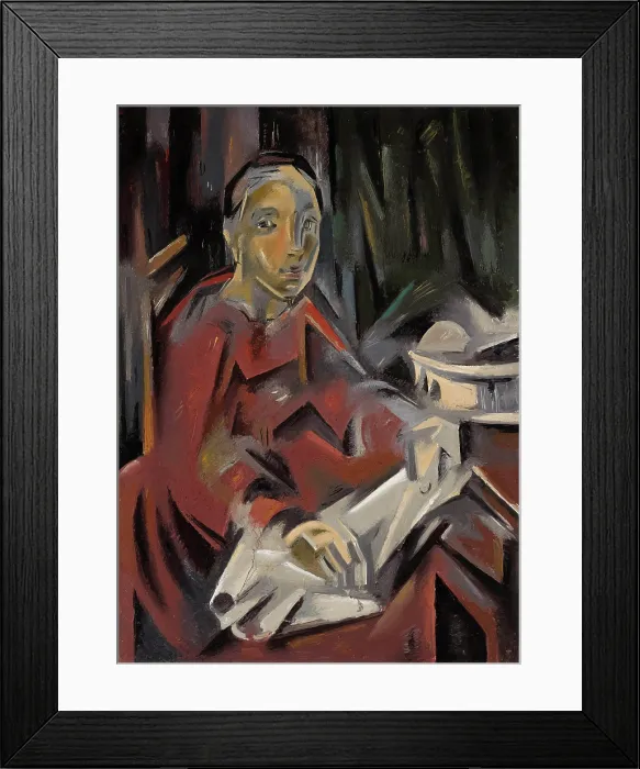Framed Print : Femme assise (Seated Woman), c1928. Creator: Blanchard, Maria (1881-1932) Framed Print : Femme assise (Seated Woman), c1928. Creator: Blanchard, Maria (1881-1932)