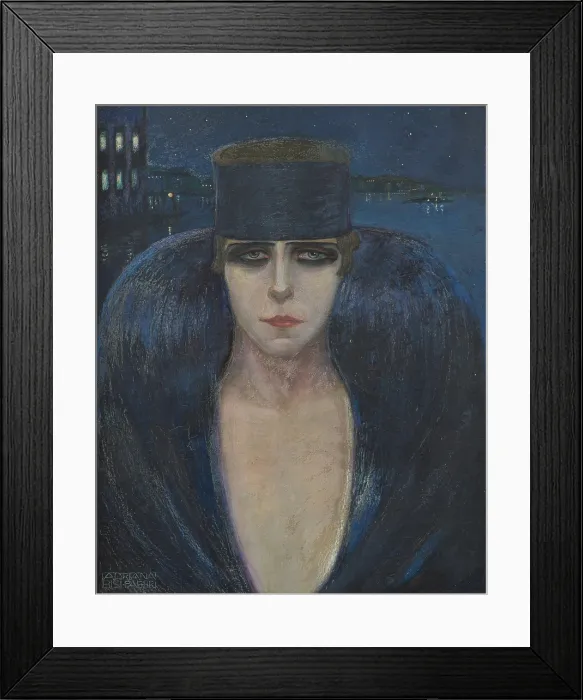 Framed Print : Portrait of Marchesa Luisa Casati, 1917. Creator: Bisi Fabbri, Adriana (1881-1918) Framed Print : Portrait of Marchesa Luisa Casati, 1917. Creator: Bisi Fabbri, Adriana (1881-1918)