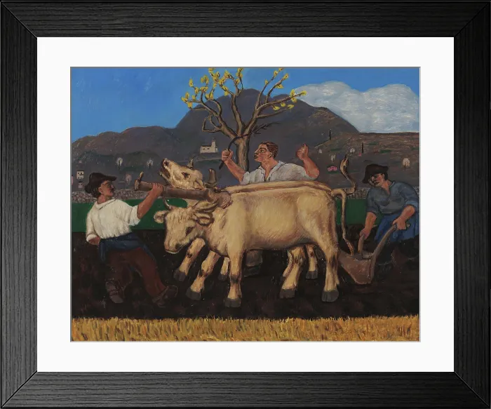 Framed Print : L'aratura (The Ploughing). Creator: Garbari, Tullio (1892-1931). L'aratura (The Ploughing). Creator: Garbari, Tullio (1892-1931) Framed Print : L'aratura (The Ploughing). Creator: Garbari, Tullio (1892-1931). L'aratura (The Ploughing). Creator: Garbari, Tullio (1892-1931)