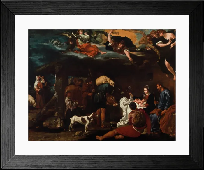 Framed Print : The Adoration of the Shepherds, c1617. Creator: Castello, Vicent (1585-1636) Framed Print : The Adoration of the Shepherds, c1617. Creator: Castello, Vicent (1585-1636)
