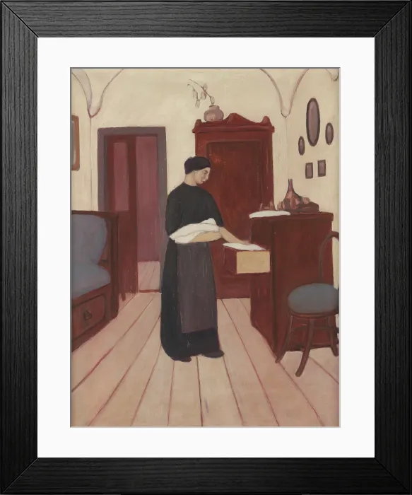 Framed Print : Interior, 1928. Creator: Garbari, Tullio (1892-1931) Framed Print : Interior, 1928. Creator: Garbari, Tullio (1892-1931)