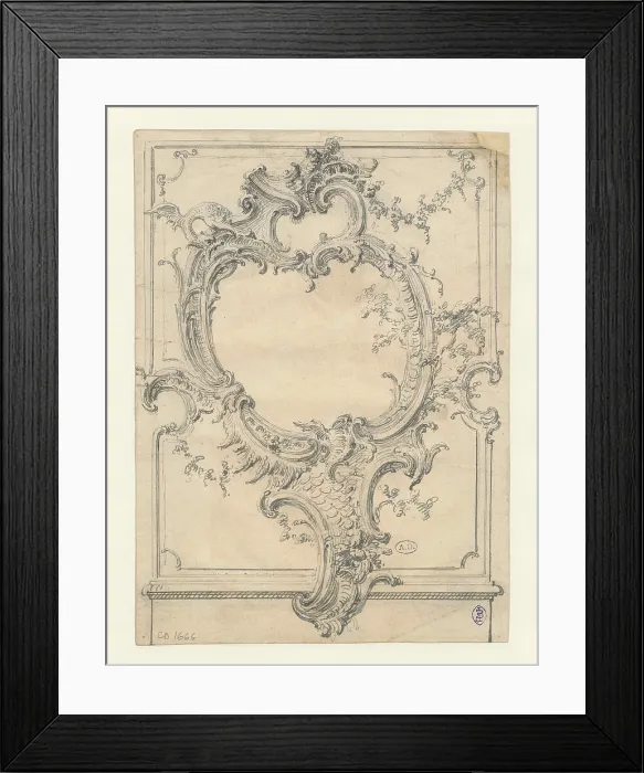 Framed Print : Decoration Design, c1735. Creator: Pineau, Nicolas (1684-1754) Framed Print : Decoration Design, c1735. Creator: Pineau, Nicolas (1684-1754)