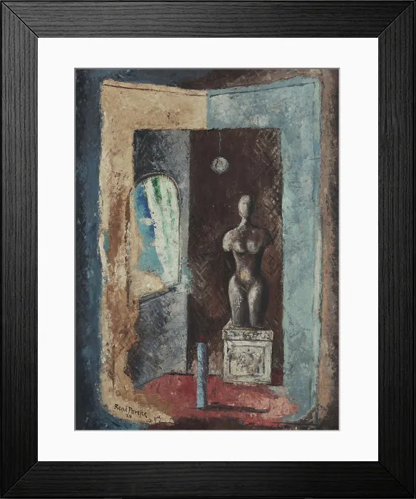 Framed Print : The statue, 1929. Creator: Paresce, Renato (1886-1937) Framed Print : The statue, 1929. Creator: Paresce, Renato (1886-1937)