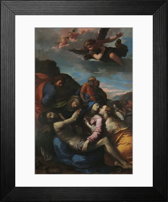 Framed Print : The Deposition, 1610s. Creator: Scarsellino (Scarsella), Ippolito (1551-1620) Framed Print : The Deposition, 1610s. Creator: Scarsellino (Scarsella), Ippolito (1551-1620)