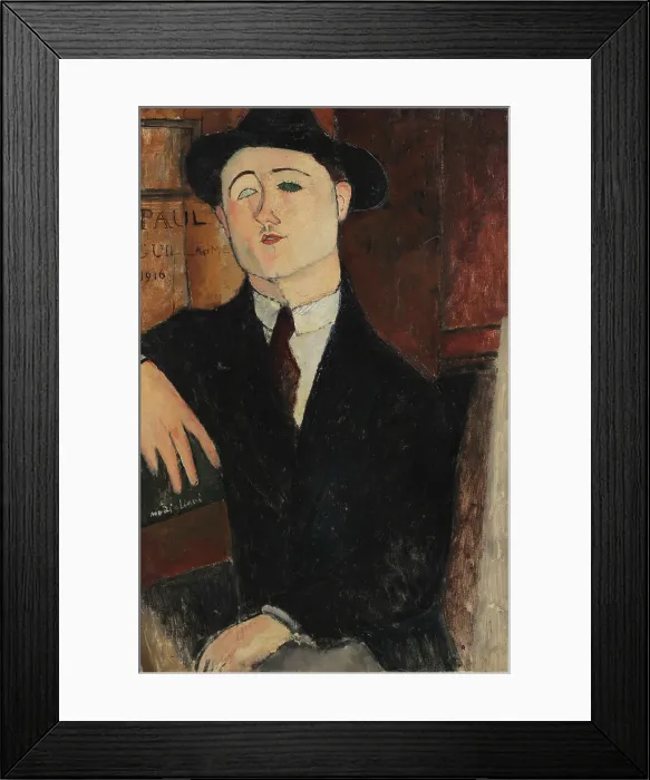 Framed Print : Portrait of Paul Guillaume (1891-1934), 1916. Creator: Modigliani, Amedeo (1884-1920) Framed Print : Portrait of Paul Guillaume (1891-1934), 1916. Creator: Modigliani, Amedeo (1884-1920)