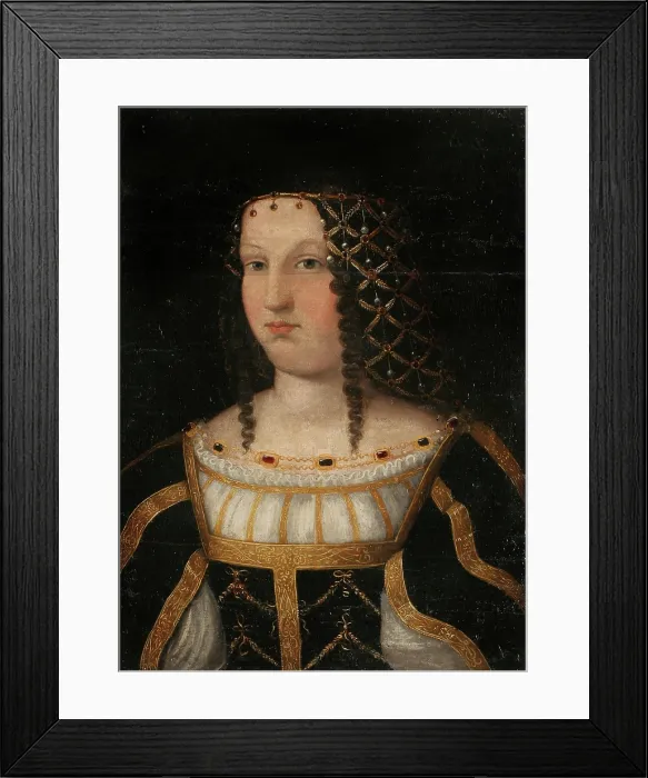 Framed Print : Portrait of Lucrezia Borgia (1480-1519), c1510. Creator: Veneto, Bartolomeo (1502-1555) Framed Print : Portrait of Lucrezia Borgia (1480-1519), c1510. Creator: Veneto, Bartolomeo (1502-1555)