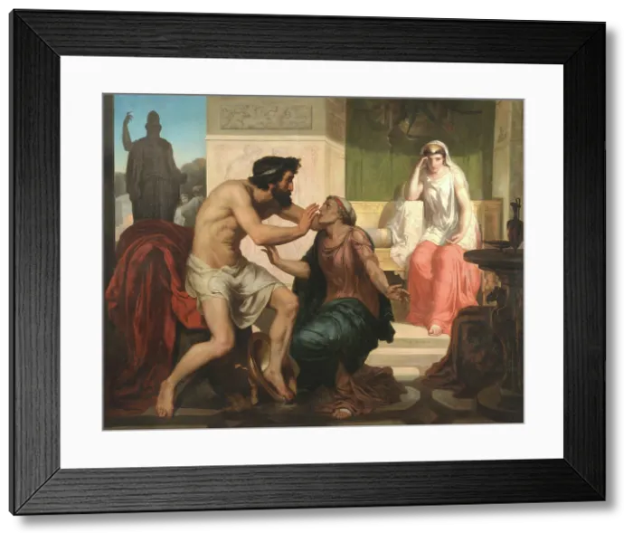 Framed Print : Ulysses Recognized By Eurycleia, ca. 1849. Creator: Chifflart, Francois (1825-1901) Framed Print : Ulysses Recognized By Eurycleia, ca. 1849. Creator: Chifflart, Francois (1825-1901)